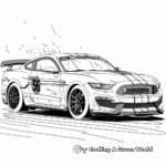 Racing-Themed Mustang GT350 Coloring Pages 2