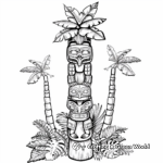 Rainforest Totem Pole Coloring Pages 1