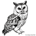 Realistic Barred Owl Coloring Pages 4