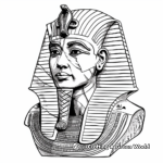 Realistic Pharaoh Portrait Coloring Pages 1