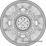 Relaxing Pencil Mandala Coloring Pages for Stress Relief 3