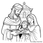 Religious Themed Christmas Card Coloring Pages 2