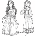 Renaissance Clothing and Fashion Coloring Pages 4
