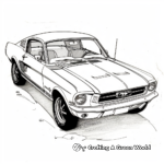 Restored Vintage Ford Mustang Coloring Pages 1