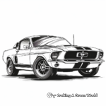 Restored Vintage Ford Mustang Coloring Pages 3