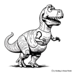 Rex the Dinosaur Toy Coloring Pages for Little Artists 1
