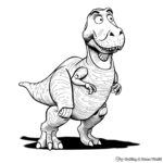 Rex the Dinosaur Toy Coloring Pages for Little Artists 2