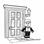 Roblox Door with Character Coloring Pages 1