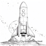 Rocket Spaceship Coloring Pages for Children 1