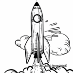 Rocket Spaceship Coloring Pages for Children 2