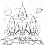 Rocket Spaceship Coloring Pages for Children 3