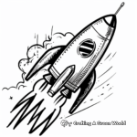 Rocket Spaceship Coloring Pages for Children 4