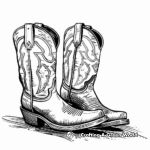 Rodeo Themed Cowboy Boot Coloring Pages 3