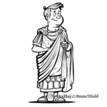 Roman Senator in Toga Coloring Pages 4