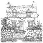 Romantic Seaside Cottage Coloring Pages 1