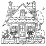 Romantic Seaside Cottage Coloring Pages 2
