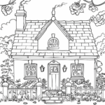 Romantic Seaside Cottage Coloring Pages 4