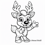 Rudolph Themed Among Us Coloring Pages 1