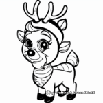 Rudolph Themed Among Us Coloring Pages 4