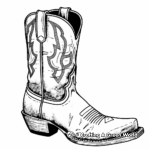 Rustic Cowboy Boot Coloring Pages for Old Soul 2