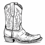 Rustic Cowboy Boot Coloring Pages for Old Soul 3