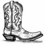 Rustic Cowboy Boot Coloring Pages for Old Soul 4
