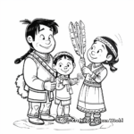 Sacagawea and Charbonneau Family Coloring Pages 1