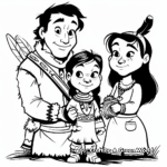 Sacagawea and Charbonneau Family Coloring Pages 2