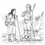 Sacagawea Guiding Lewis and Clark Coloring Pages 1