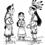 Sacagawea Meeting the Chiefs Coloring Pages 4