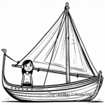 Sacagawea on the Keelboat Journey Coloring Pages 2