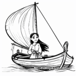 Sacagawea on the Keelboat Journey Coloring Pages 3