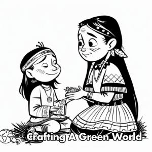Sacagawea Coloring Pages - Free &amp; Printable!