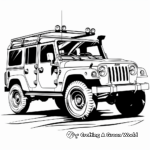 Safari Vehicle Coloring Pages for Adventure Lovers 1