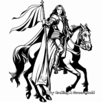 Saint Joan of Arc on Horseback Coloring Pages 1