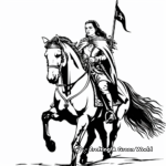 Saint Joan of Arc on Horseback Coloring Pages 2