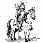 Saint Joan of Arc on Horseback Coloring Pages 3