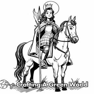 Joan Of Arc Coloring Pages - Free &amp; Printable!
