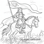 Saint Joan of Arc on Horseback Coloring Pages 4