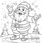 Santa Claus in a Frozen Christmas Coloring Pages 1