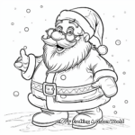 Santa Claus in a Frozen Christmas Coloring Pages 2