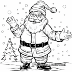 Santa Claus in a Frozen Christmas Coloring Pages 3