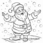 Santa Claus in a Frozen Christmas Coloring Pages 4