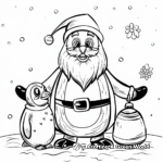 Santa Penguin Coloring Pages 2