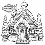 Santa's North Pole House Coloring Pages 1