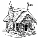 Santa's North Pole House Coloring Pages 3