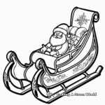 Santa's Sleigh in a Frozen Christmas Coloring Pages 1