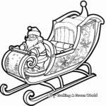 Santa's Sleigh in a Frozen Christmas Coloring Pages 2