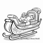 Santa's Sleigh in a Frozen Christmas Coloring Pages 3