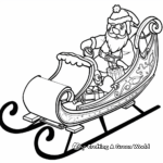 Santa's Sleigh in a Frozen Christmas Coloring Pages 4